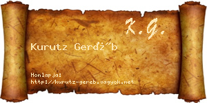 Kurutz Geréb névjegykártya